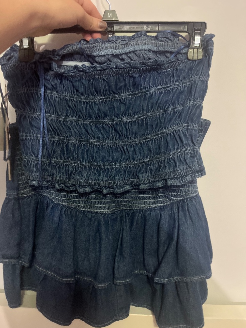 Levi’s 2 piece denim top and skirt